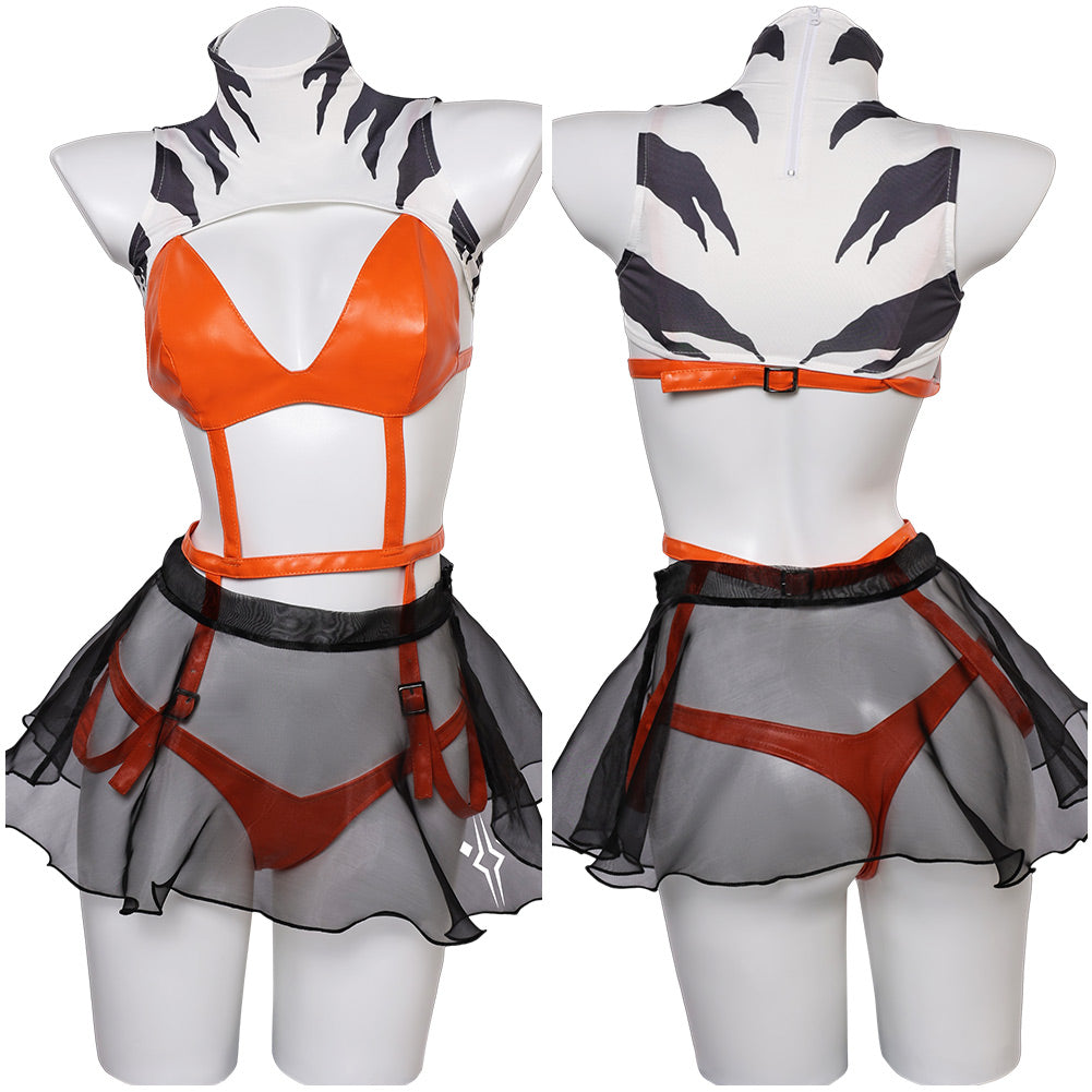 TV Ahsoka 2023 Ahsoka Sexy Orange Lingerie Cosplay Costume Outfits Halloween Carnival Suit