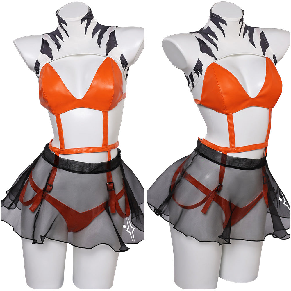 TV Ahsoka 2023 Ahsoka Sexy Orange Lingerie Cosplay Costume Outfits Halloween Carnival Suit