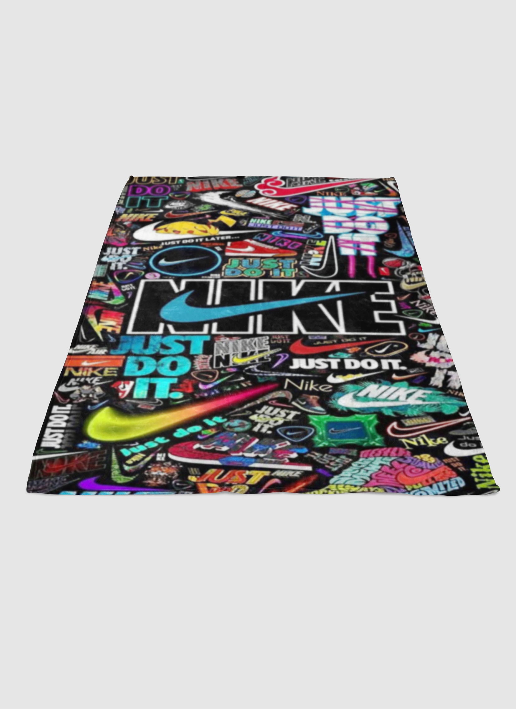 NIKE STICKER COLLAGE soft fleece blanket