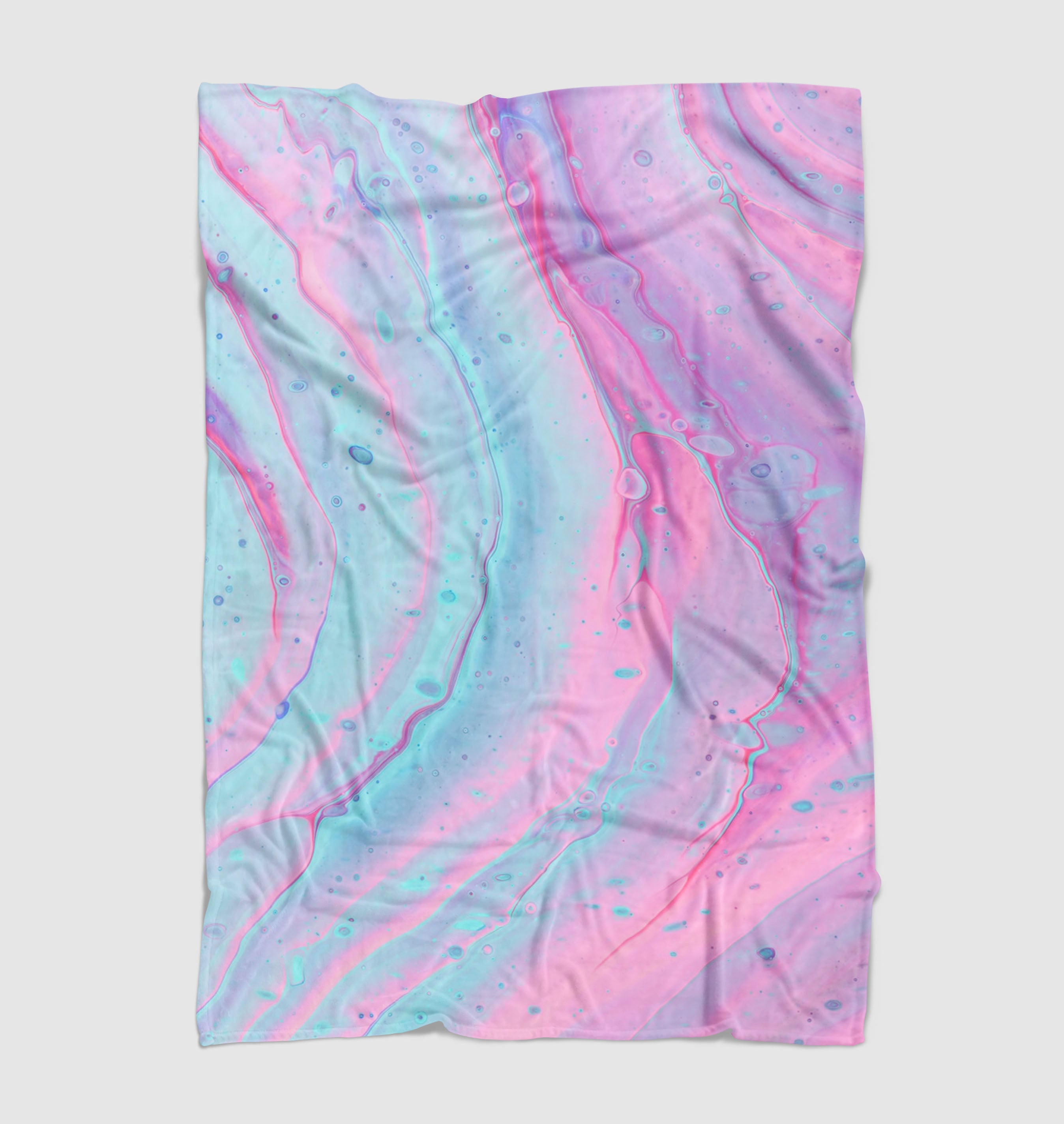 liquid aesthetic wave 3d Ultra soft fleece blanket
