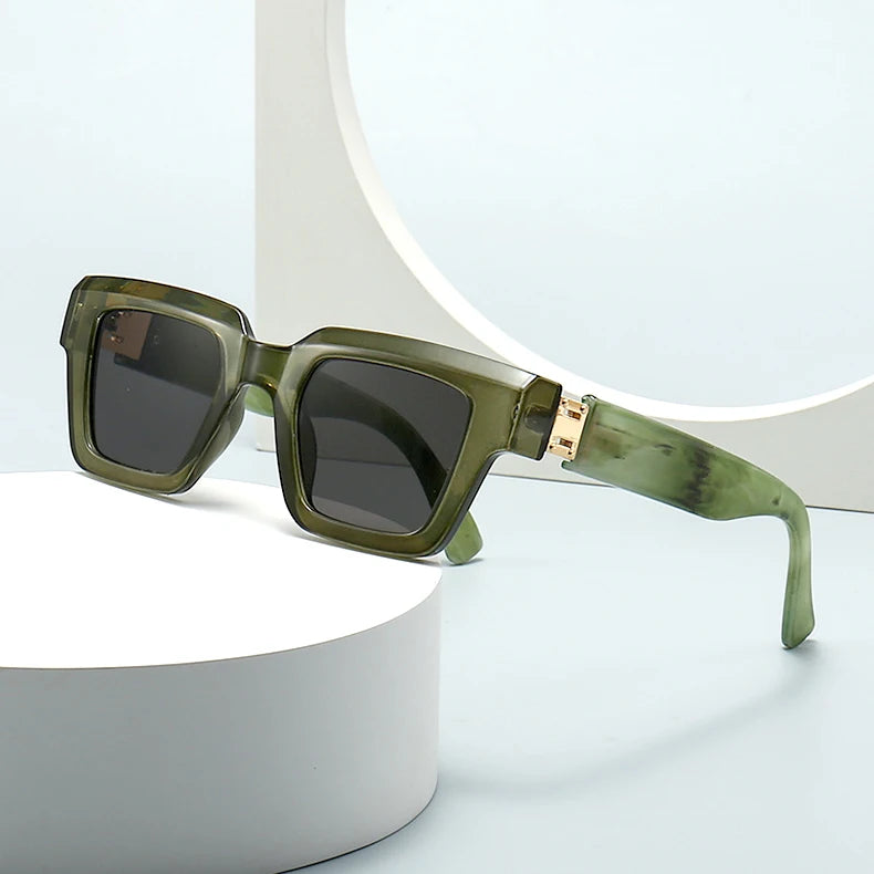 Jade Retro Square Sunglasses