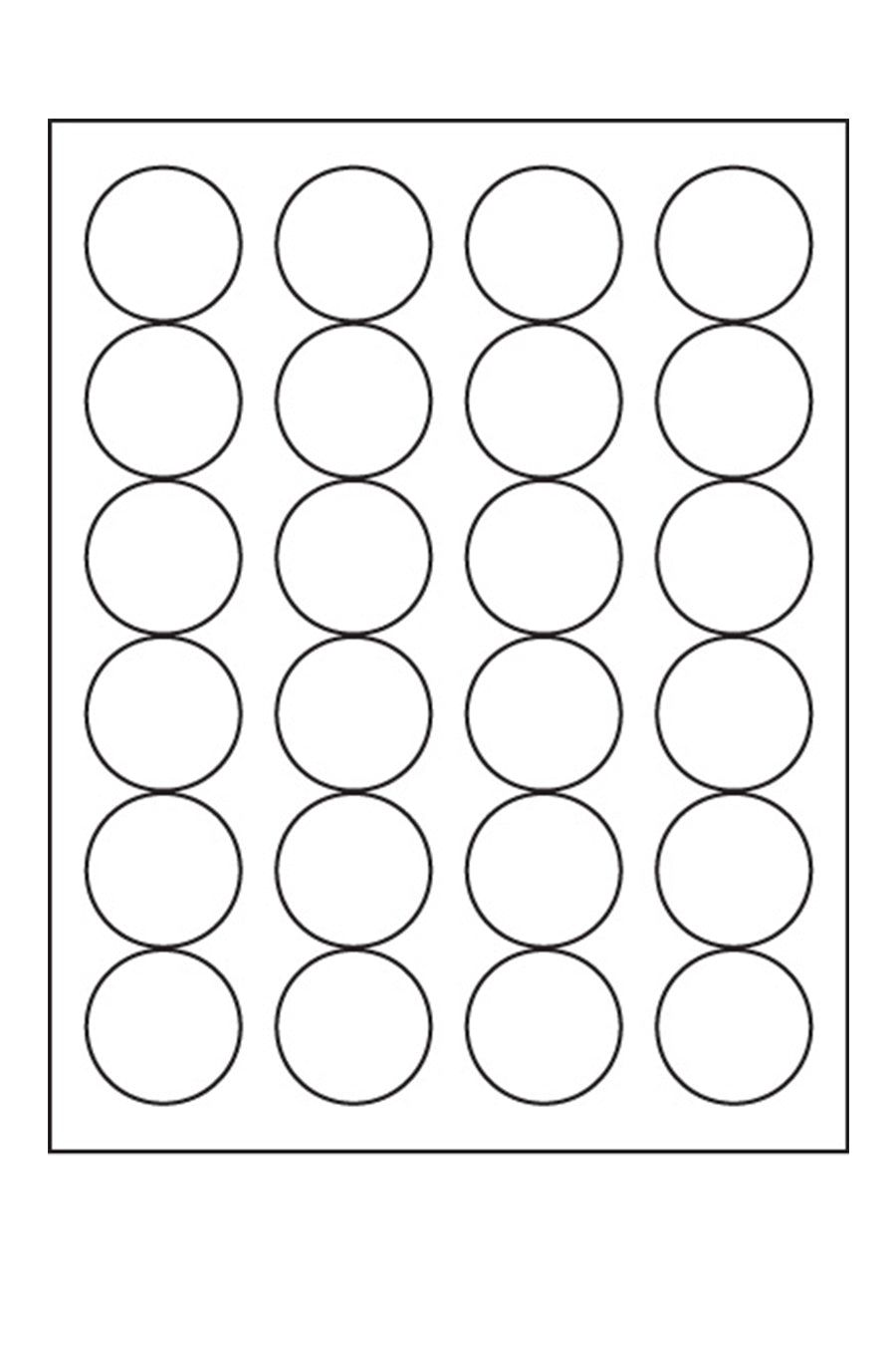 Laser/Ink Jet White Round Labels, 1-2/3