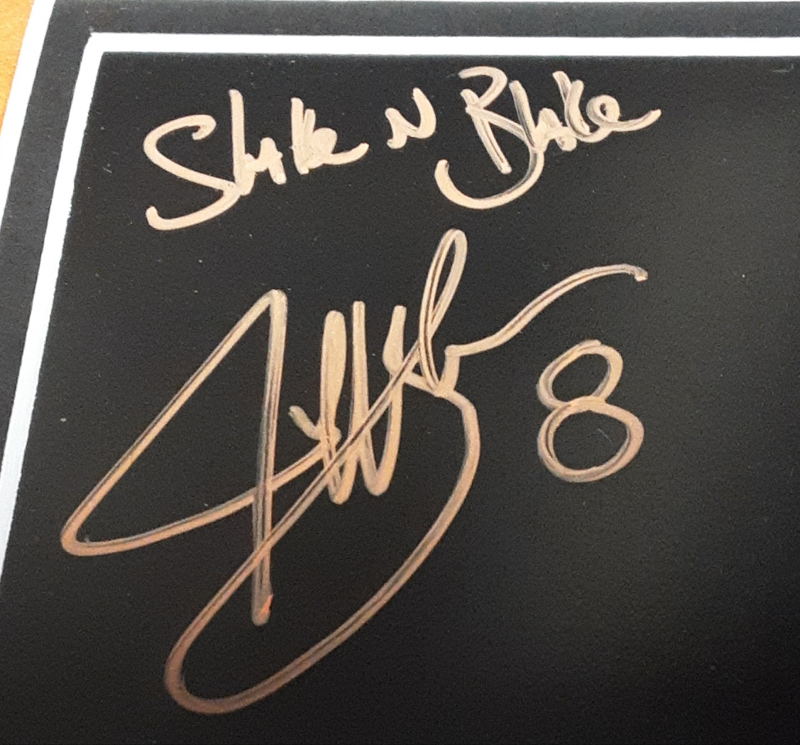 Jeff Blake Signed Framed 8x10 Photo Autographed with Inscription JSA