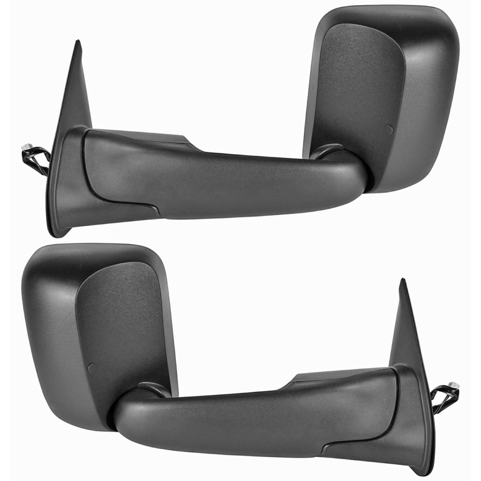 Autos Part Outlet? New Driver & Passenger Side Textured Black Flip-Up Towing 2 Piece Mirror Set Compatible with Compatible with Toyota Tacoma