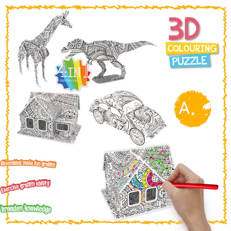 Animal Building Model Drawing Toy Assembly