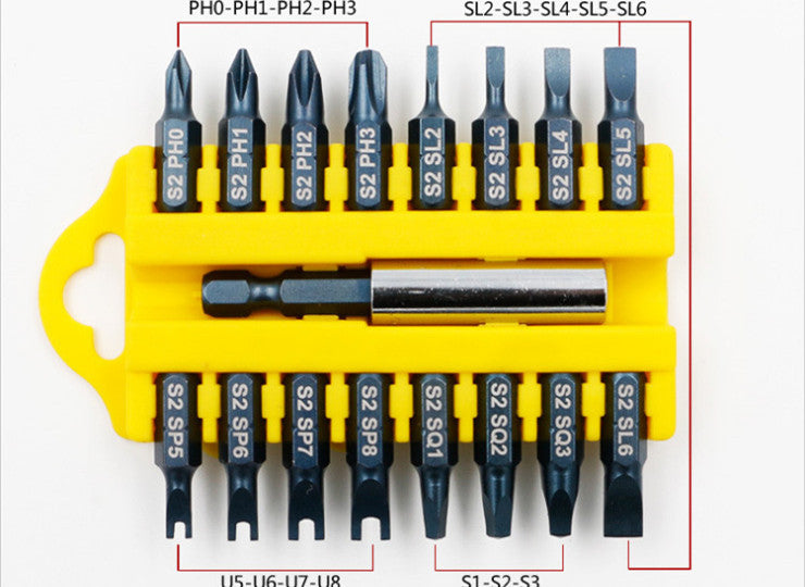 Electric Screwdriver Bit Set Cross Inner Hexagonal Wind Bit Beaten Strong Magnetic Hand Drill High-Strength Screwdriver Bit