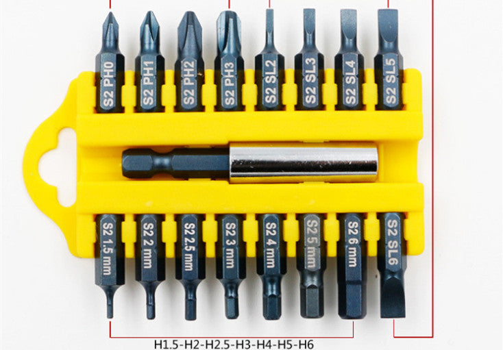 Electric Screwdriver Bit Set Cross Inner Hexagonal Wind Bit Beaten Strong Magnetic Hand Drill High-Strength Screwdriver Bit