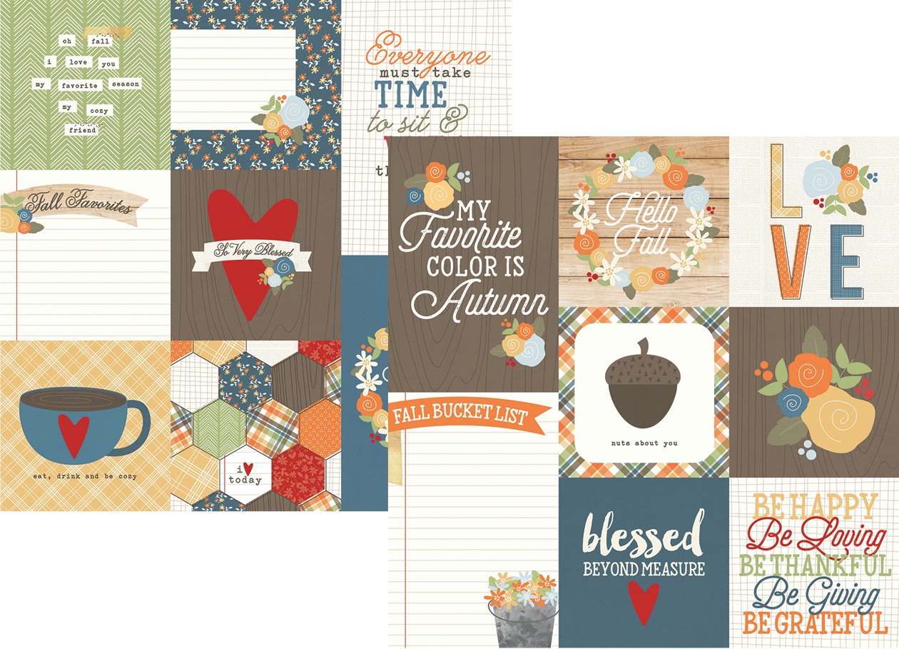 Hello Fall - 4x4 & 4x6 Vertical Journaling Elements