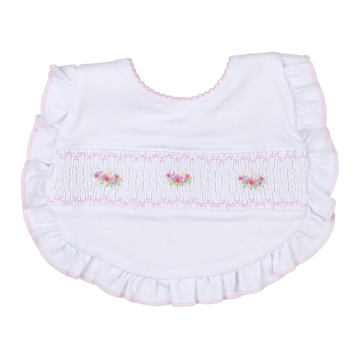 Lindsay & Luke Smocked Ruffle Bib