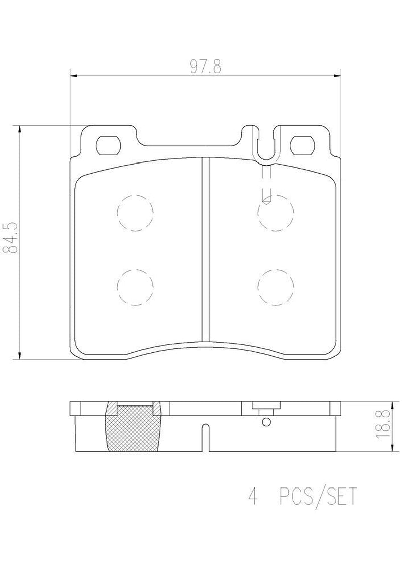 Brembo Front Disc Brake Pad Set for Mercedes-Benz (P50018N)
