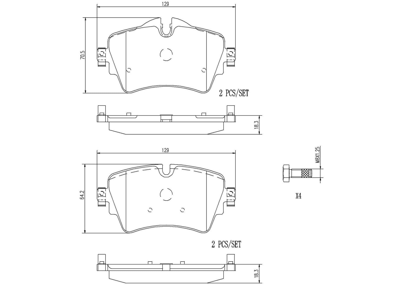 Brembo Front Disc Brake Pad Set for Cooper, Cooper Clubman (P06092N)