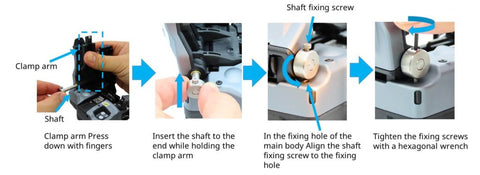 Insert the shaft and tighten the fixing screw - Splicermarket.com