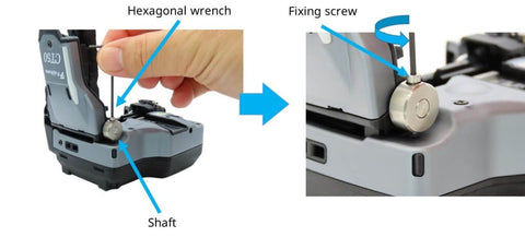 Loosen the fixing screw of the shaft with an Allen wrench - Splicermarket.com