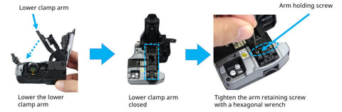Lower the lower clamp arm down to fix it - Splicermarket.com