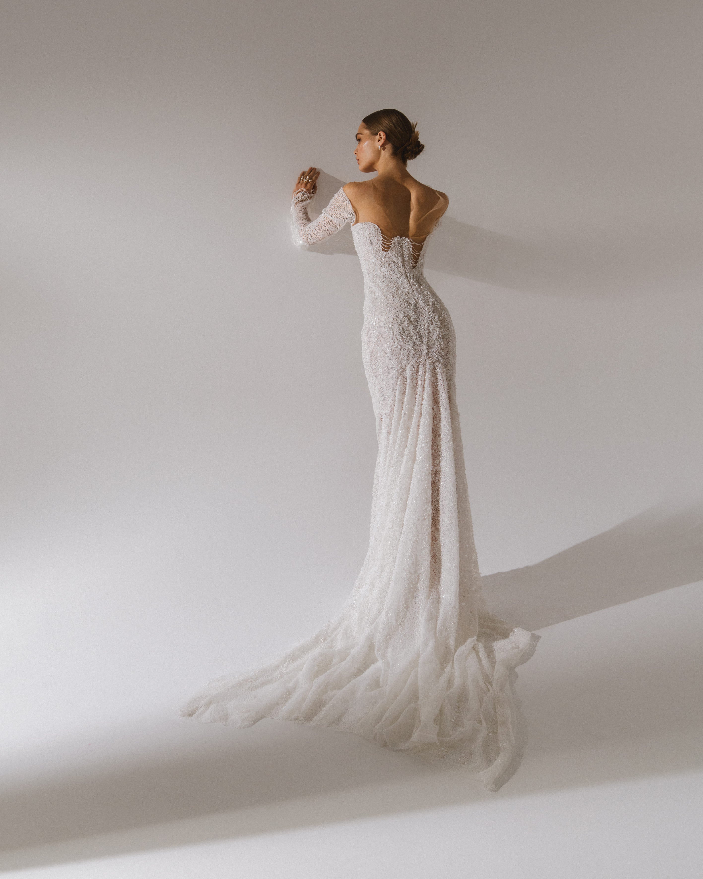 Elegant Beaded Corset Wedding Dress Lana Marinenko Mermaid