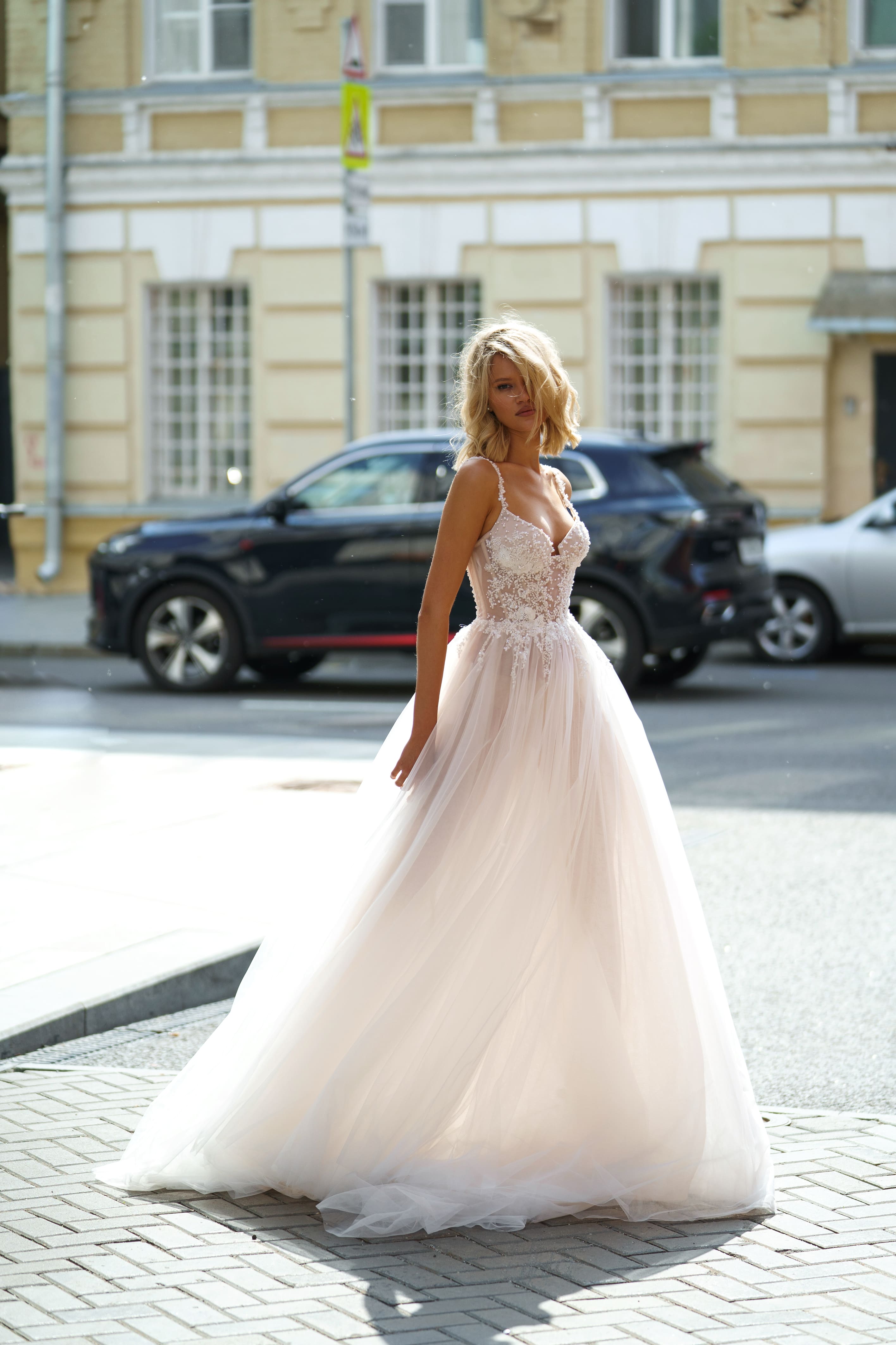 Romantic A-Line Corset Wedding Dress Sonesta Ginette