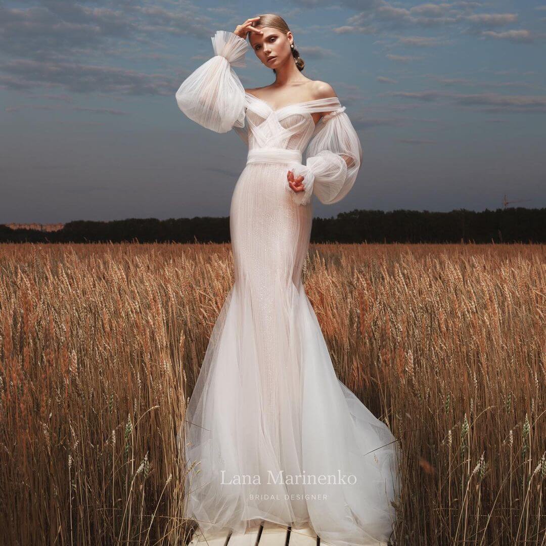 Ethereal Mermaid Wedding Dress Lana Marinenko Helen