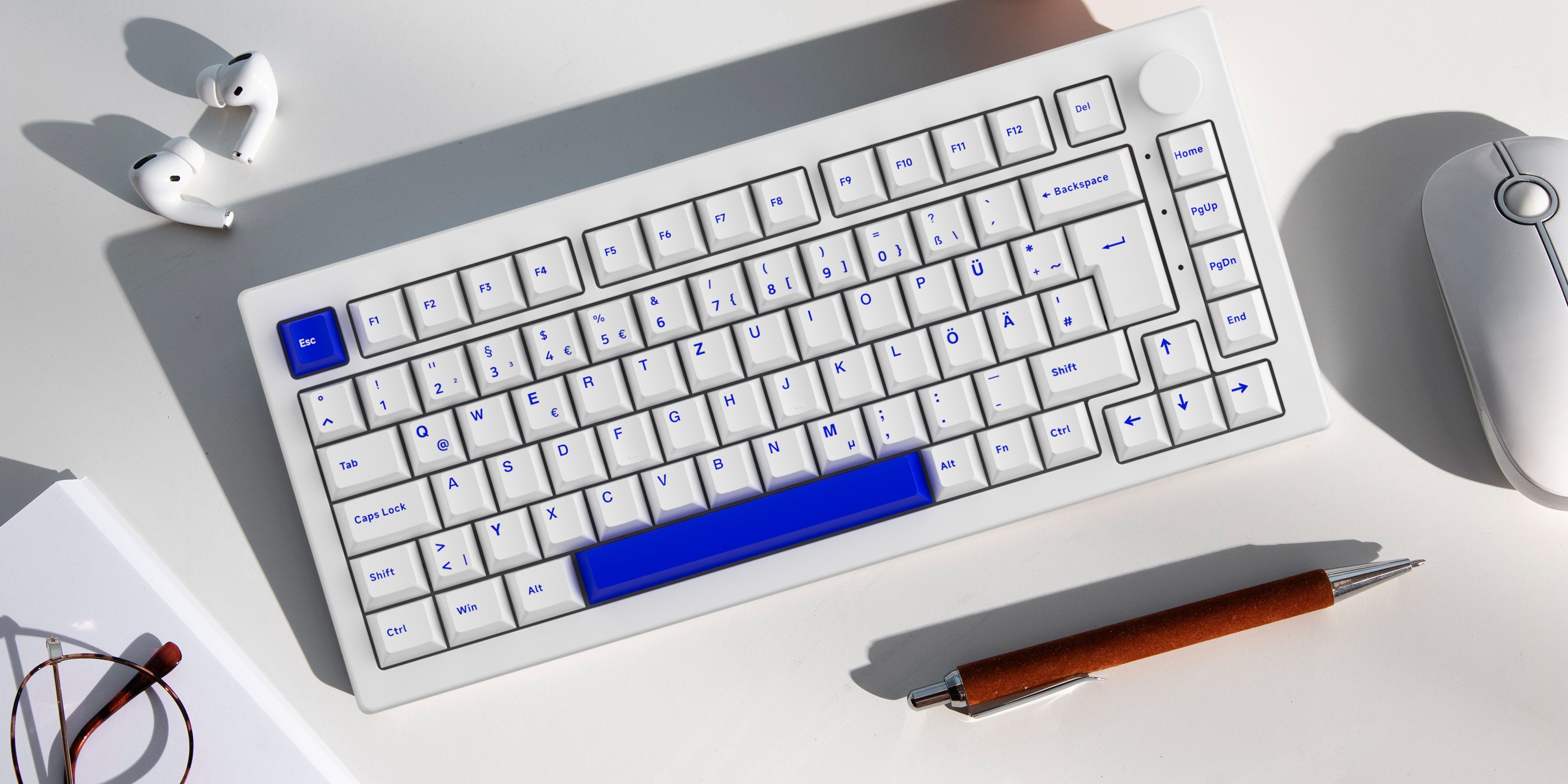 Blue on White 5075B Plus | Akko Official Global Site