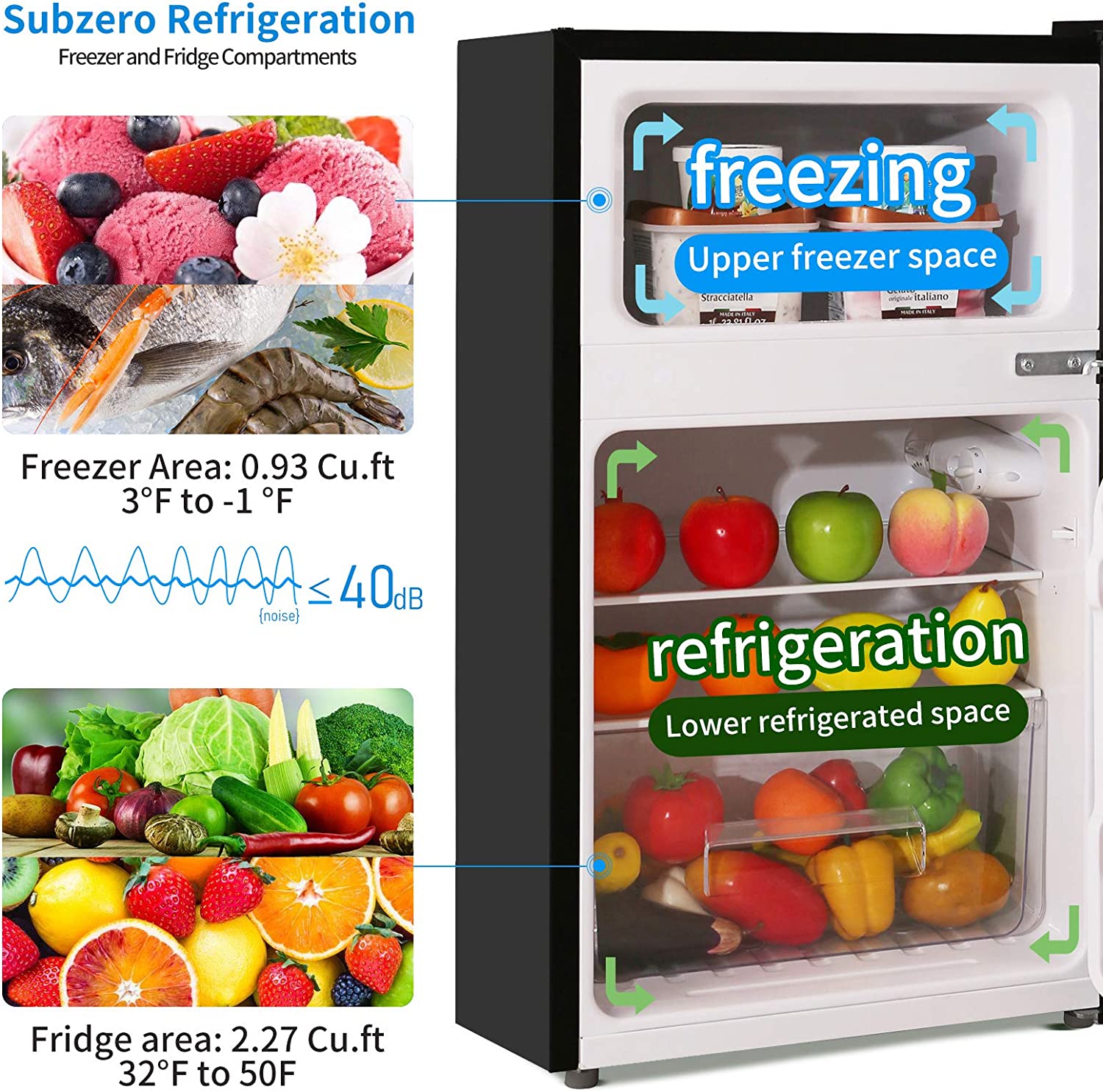 Compact Refrigerator with Freezer F6893