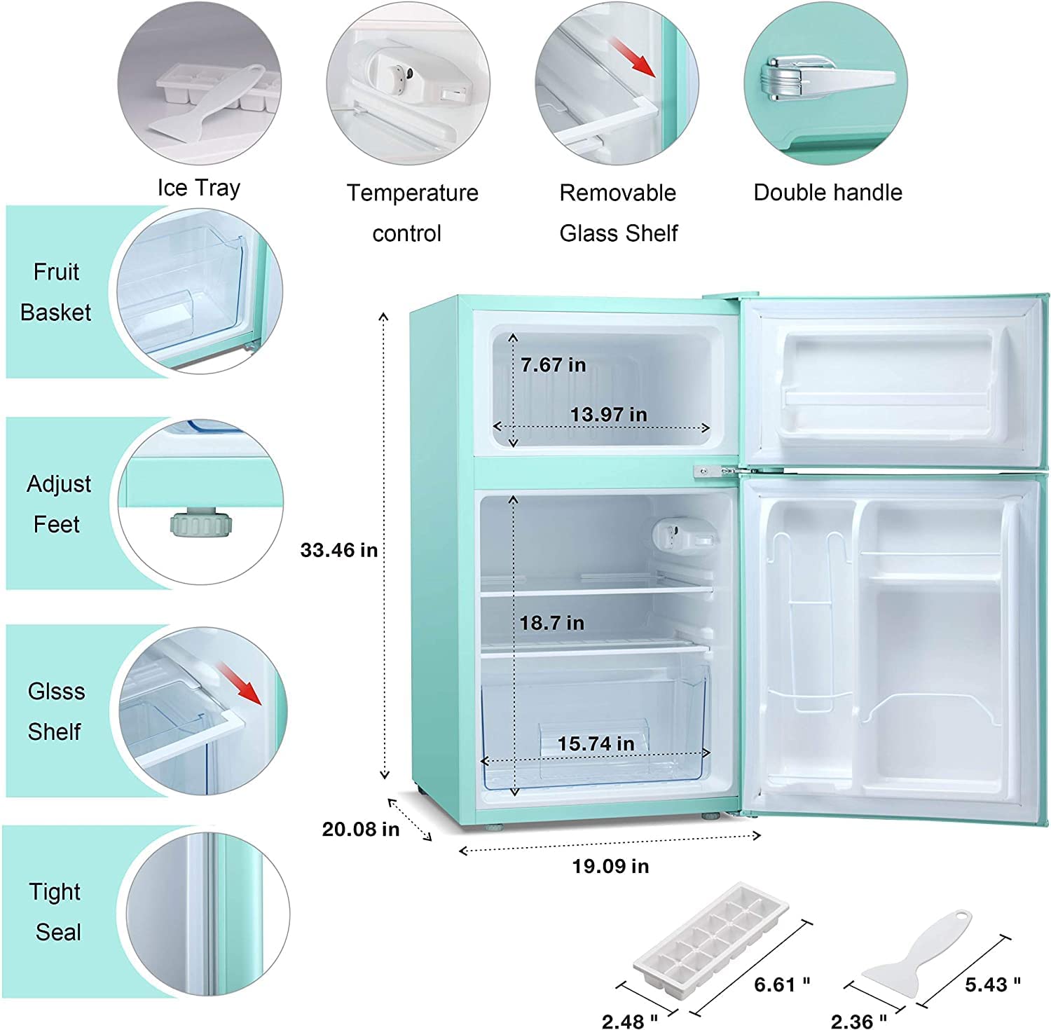 Compact Refrigerator with Freezer F6893