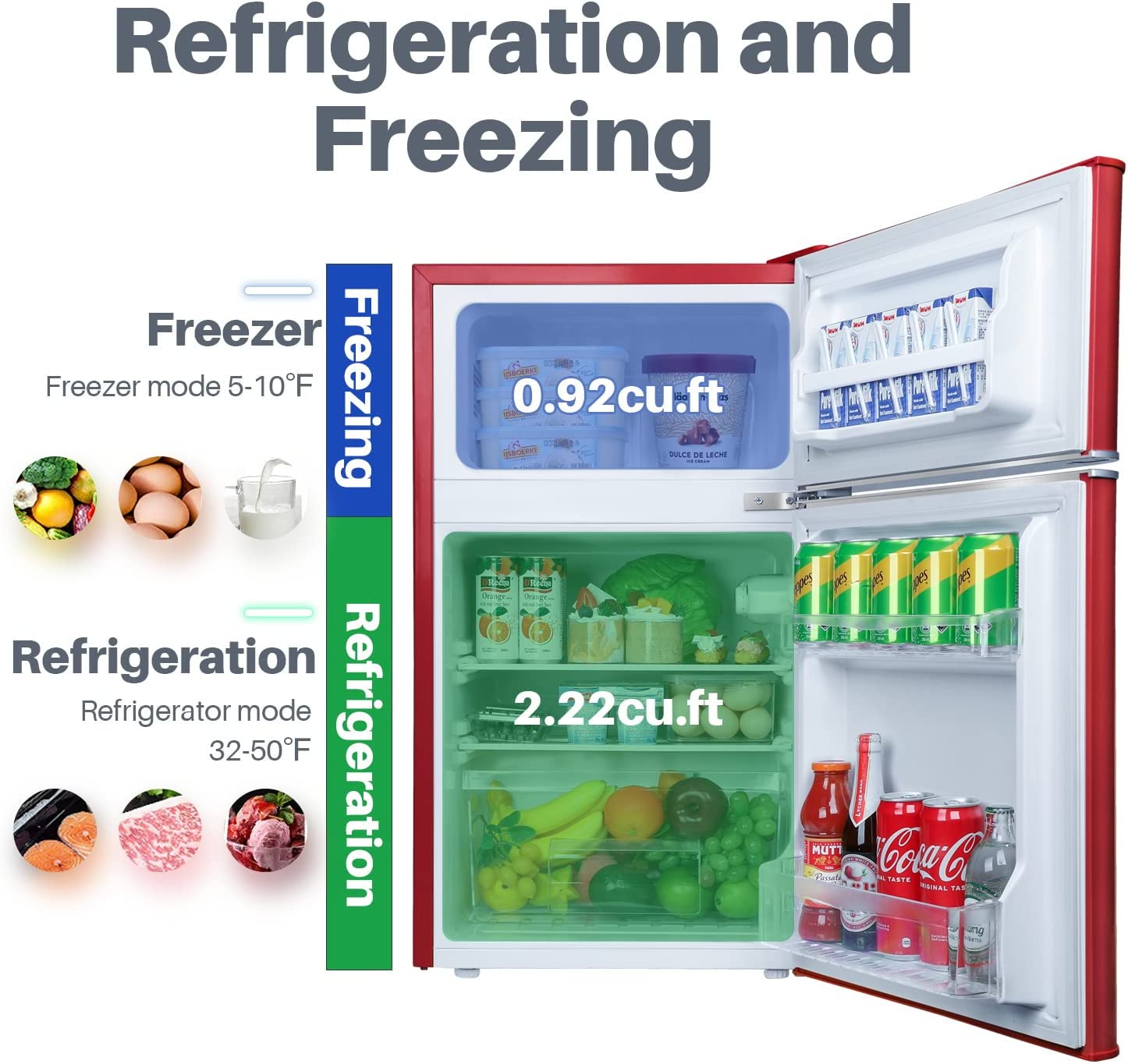 Compact Refrigerator with Freezer F6893