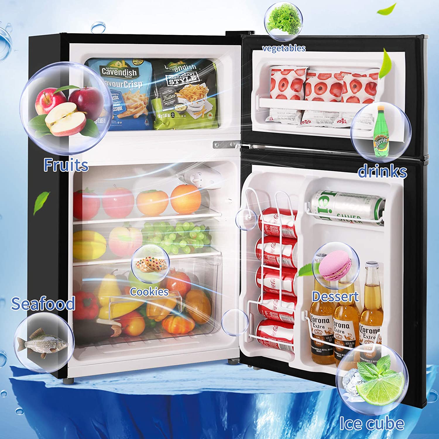 Compact Refrigerator with Freezer F6893