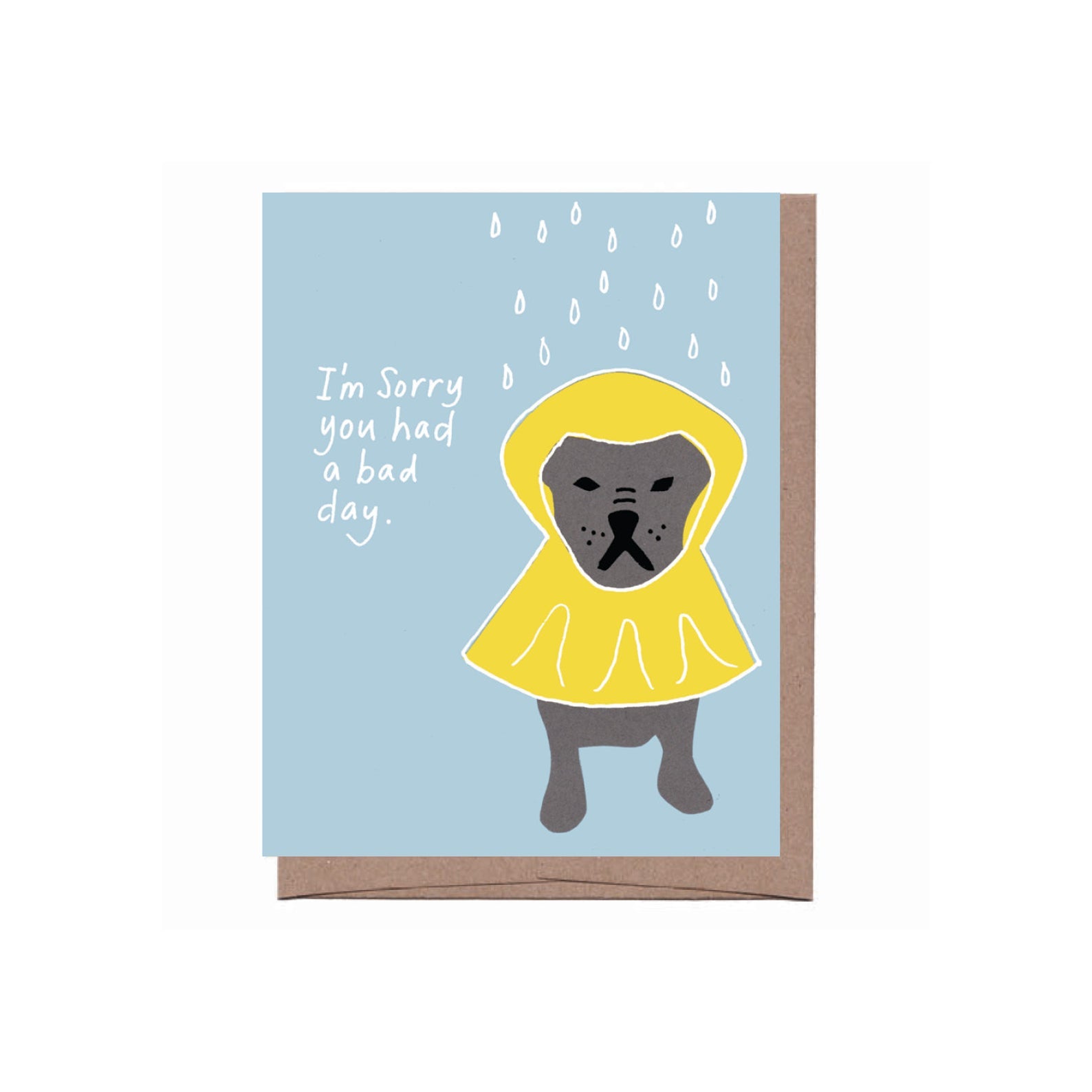Dog Raincoat Sympathy Card
