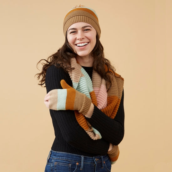 Stripe Beanie Pastel