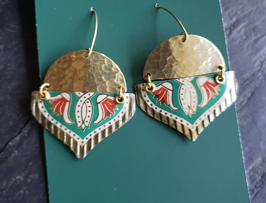 Verdilune | Art Deco Tin Earrings