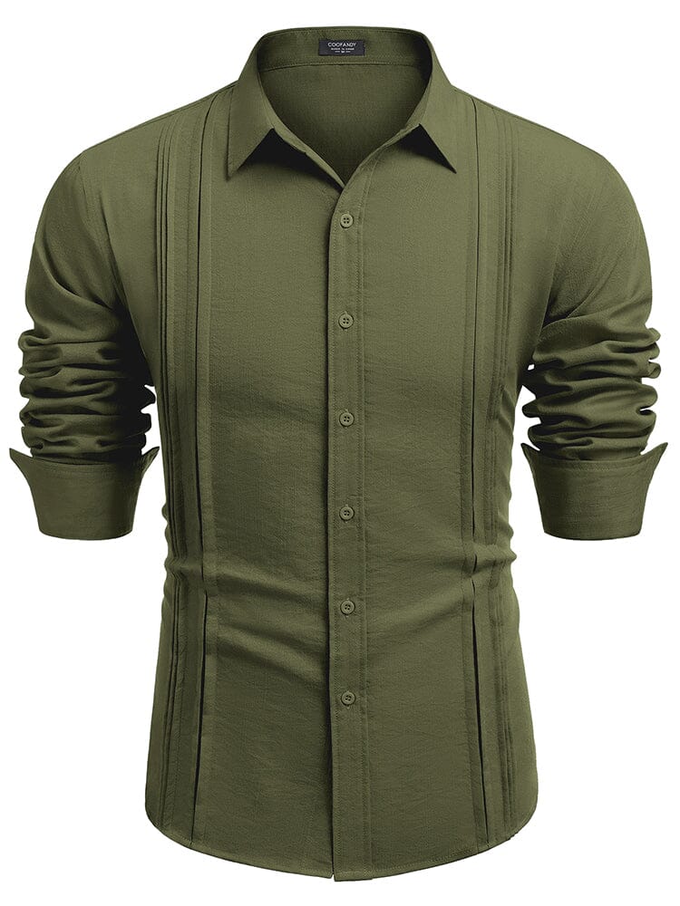 Casual Button Down Pleated Shirts (US Only)