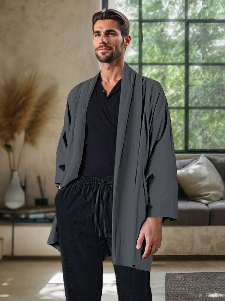 Cozy Cotton Linen Kimono Cardigan