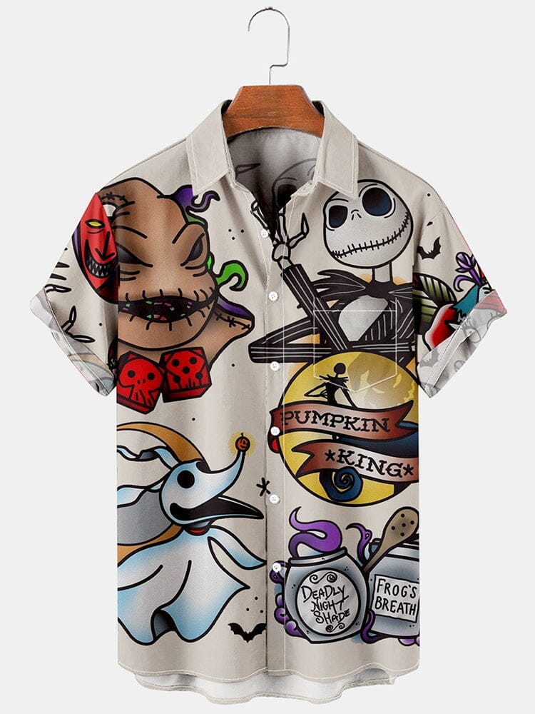 Funny Graphic Cotton Linen Shirt