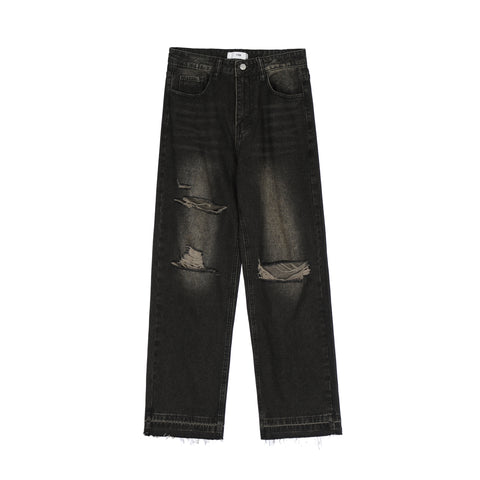 11KN BAGGY FRAYED RIPPED JEANS #K5025