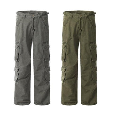 Straight Leg Pockets Cargo Pant #KJ6157