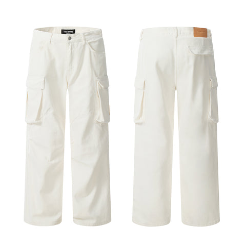 Multiple Pockets Streetwear-style Cargo Pants #K3172