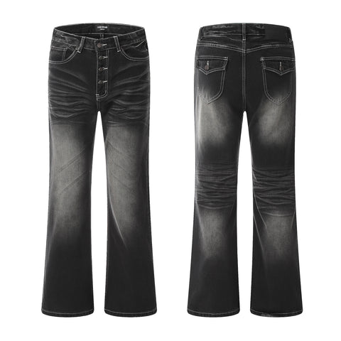 11KN HIGH WAISTED BUTTON JEANS #K9058