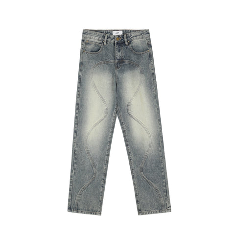 314 Class Straight Leg Washed Jeans #K523#