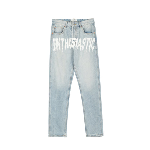 Old School Skinny Washed Jeans #K871#