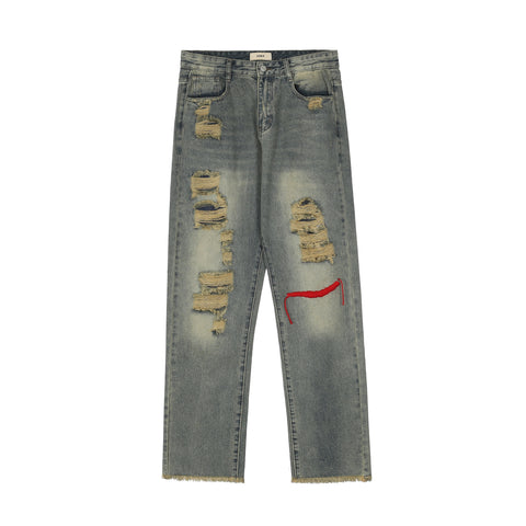 724 Skinny Carpenter Ripped Jeans #K875#