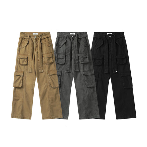 Wide Leg Technical Multi Pockets Pants #5088
