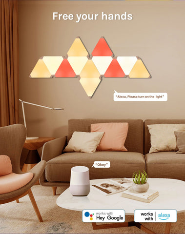 Smart DIY Digital triangle light panel