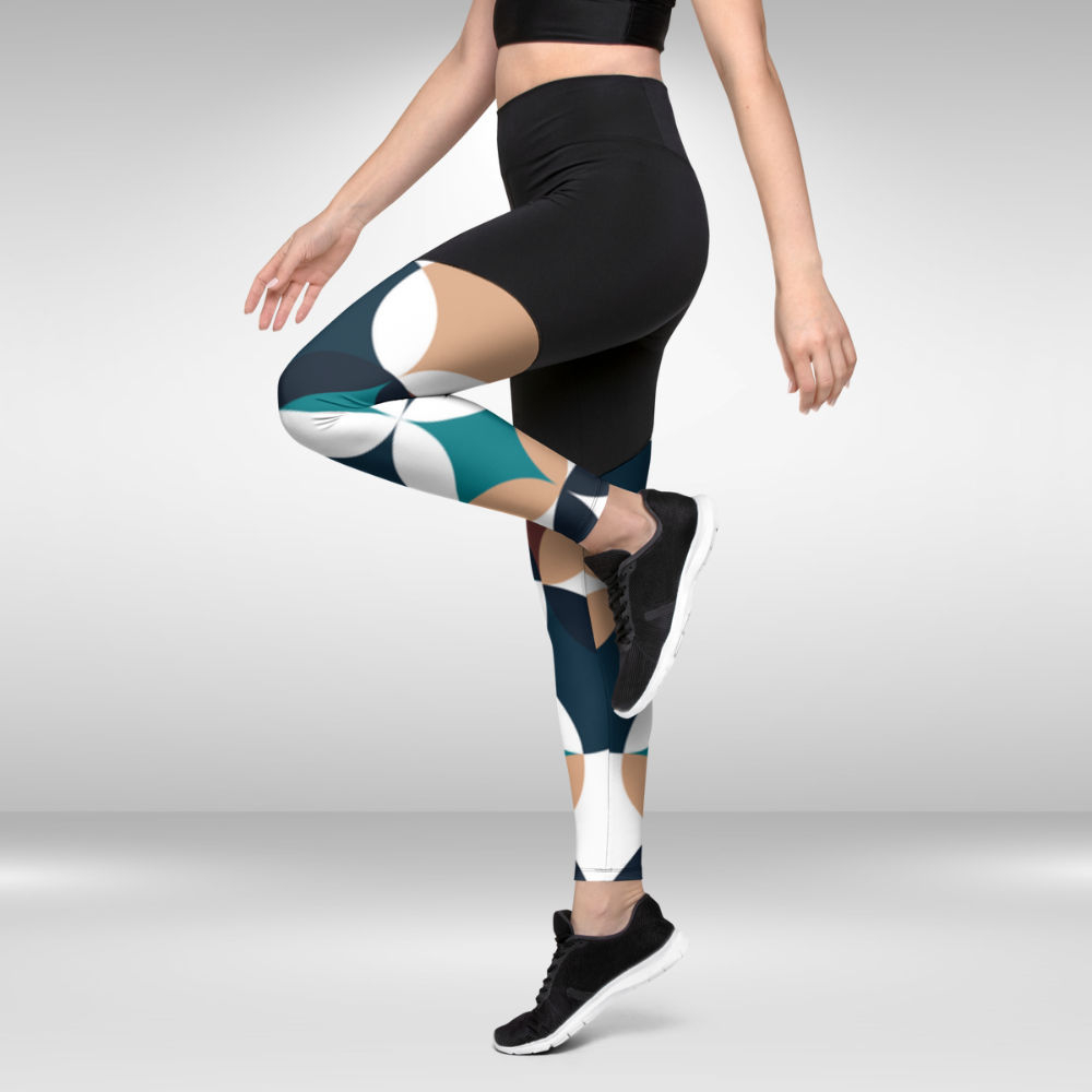 Women Compression Legging - Geometric Print