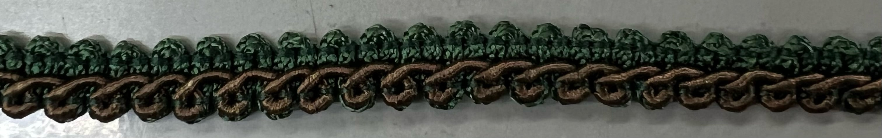 Braided trim Green/Brown