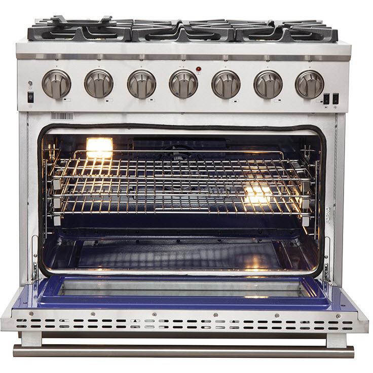 Forno Capriasca Alta Qualita 36-inch Freestanding Gas Range with Convection Technology FFSGS6260-36