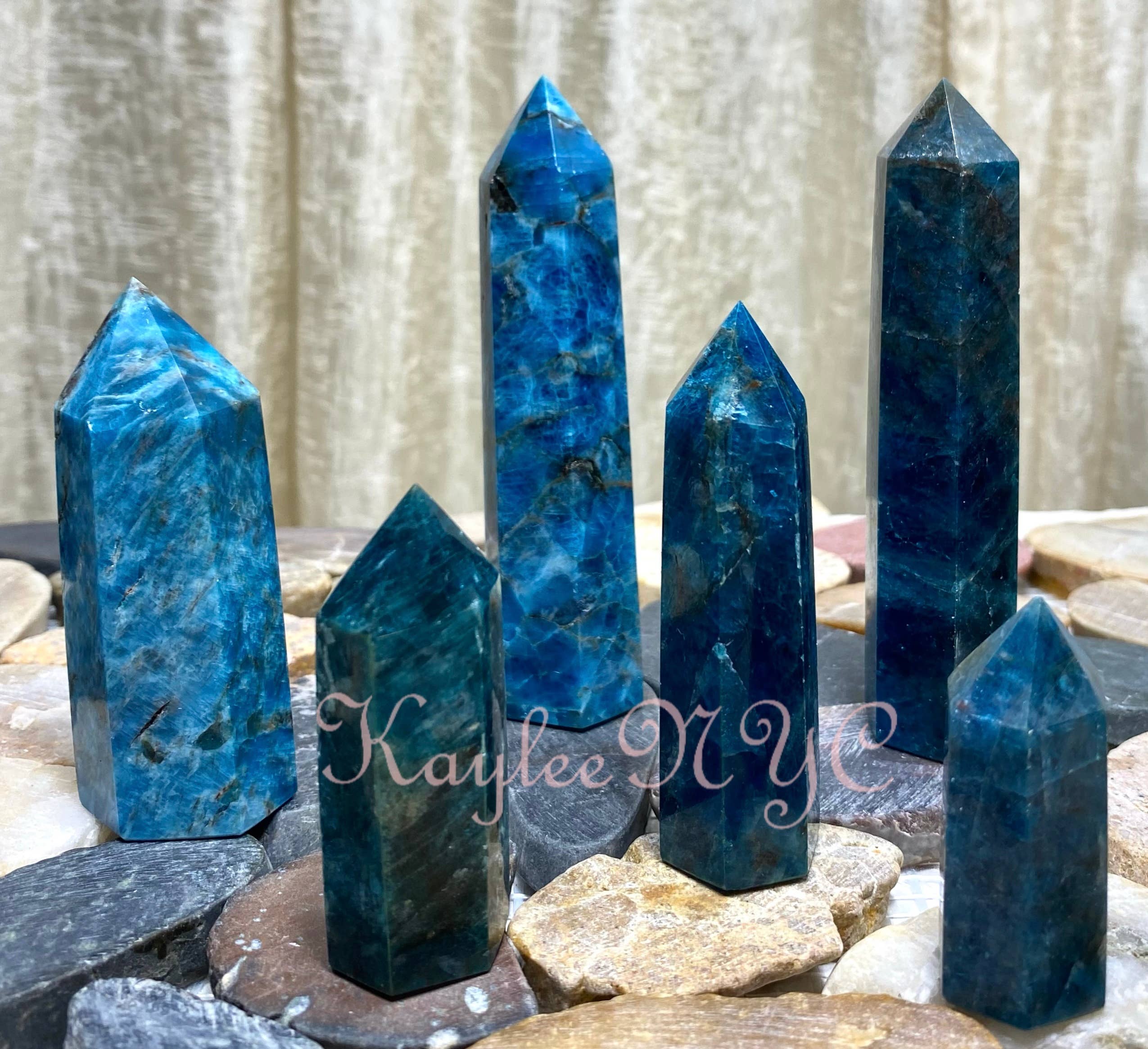  Apatite Tower Obelisk Point Wand Crystal 