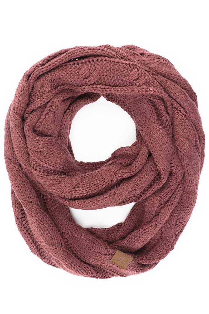  C.C Knitted Scarf: Coco Berry 