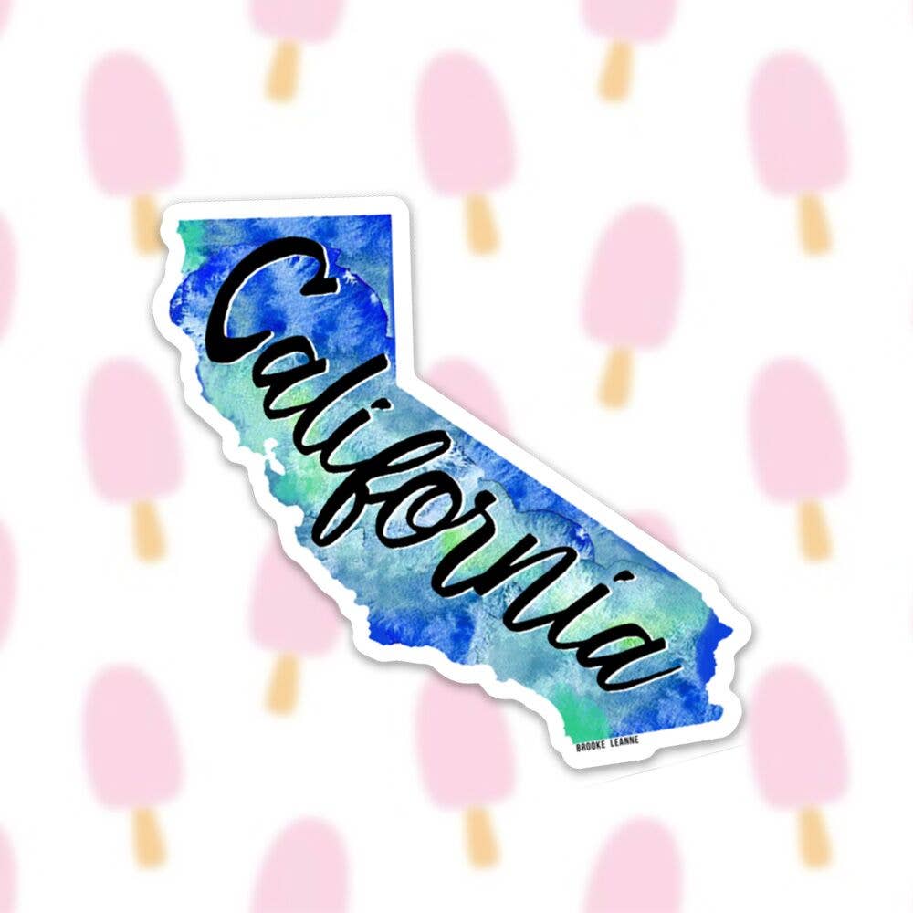  California Blue Vinyl Sticker 