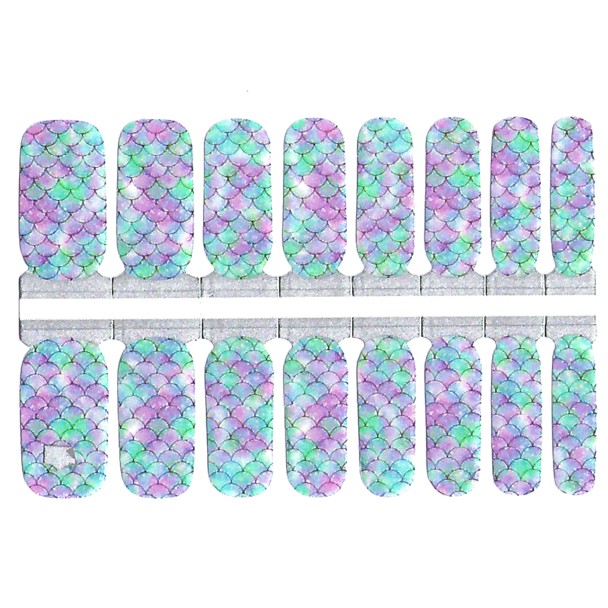  Blue Mermaid Nail Wraps 