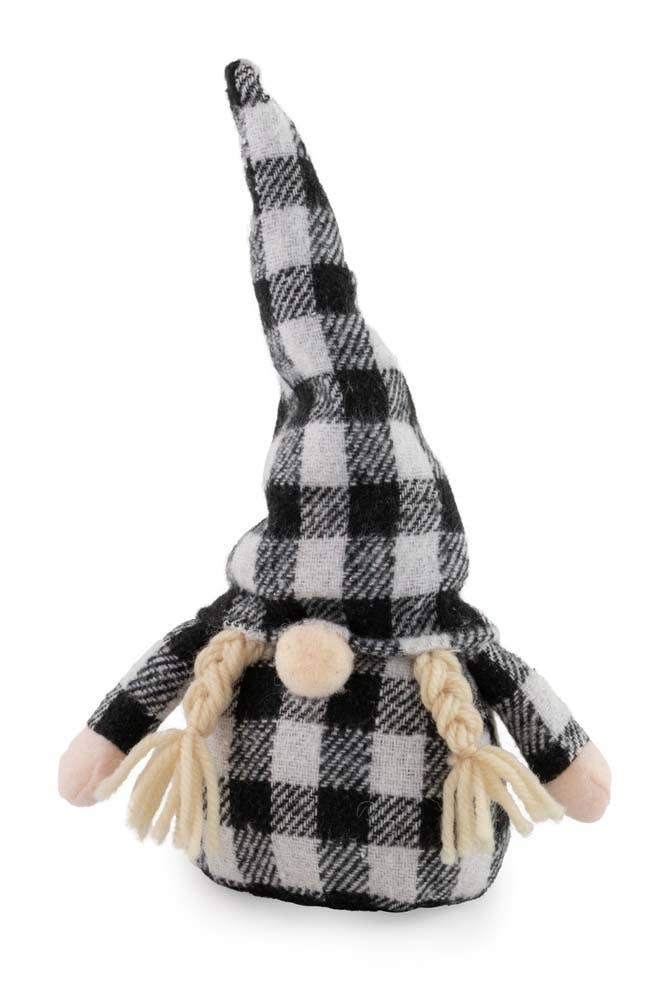  Claudia Black and White Plaid Gnome 