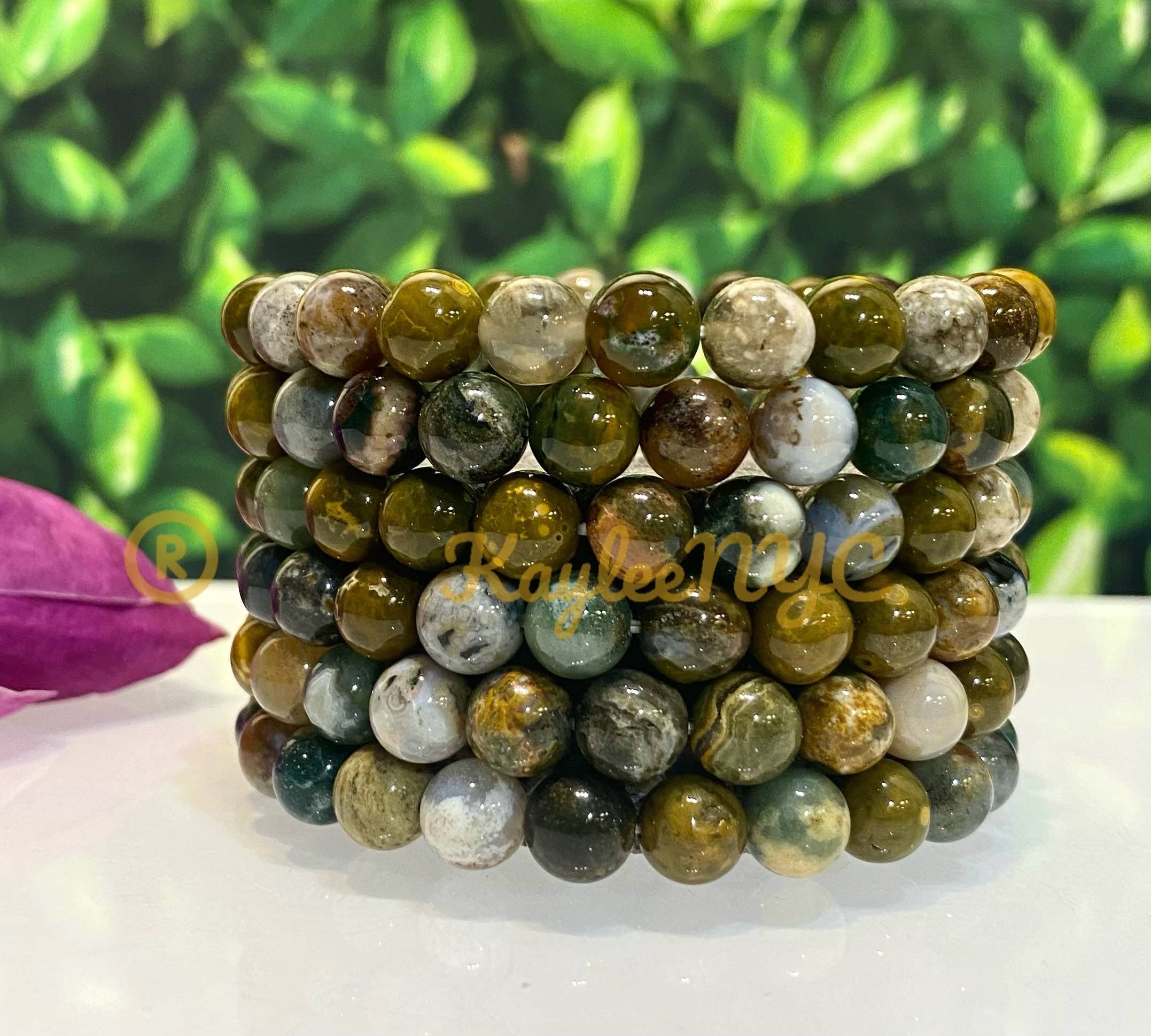  Ocean Jasper Stretch Bracelet Crystal 